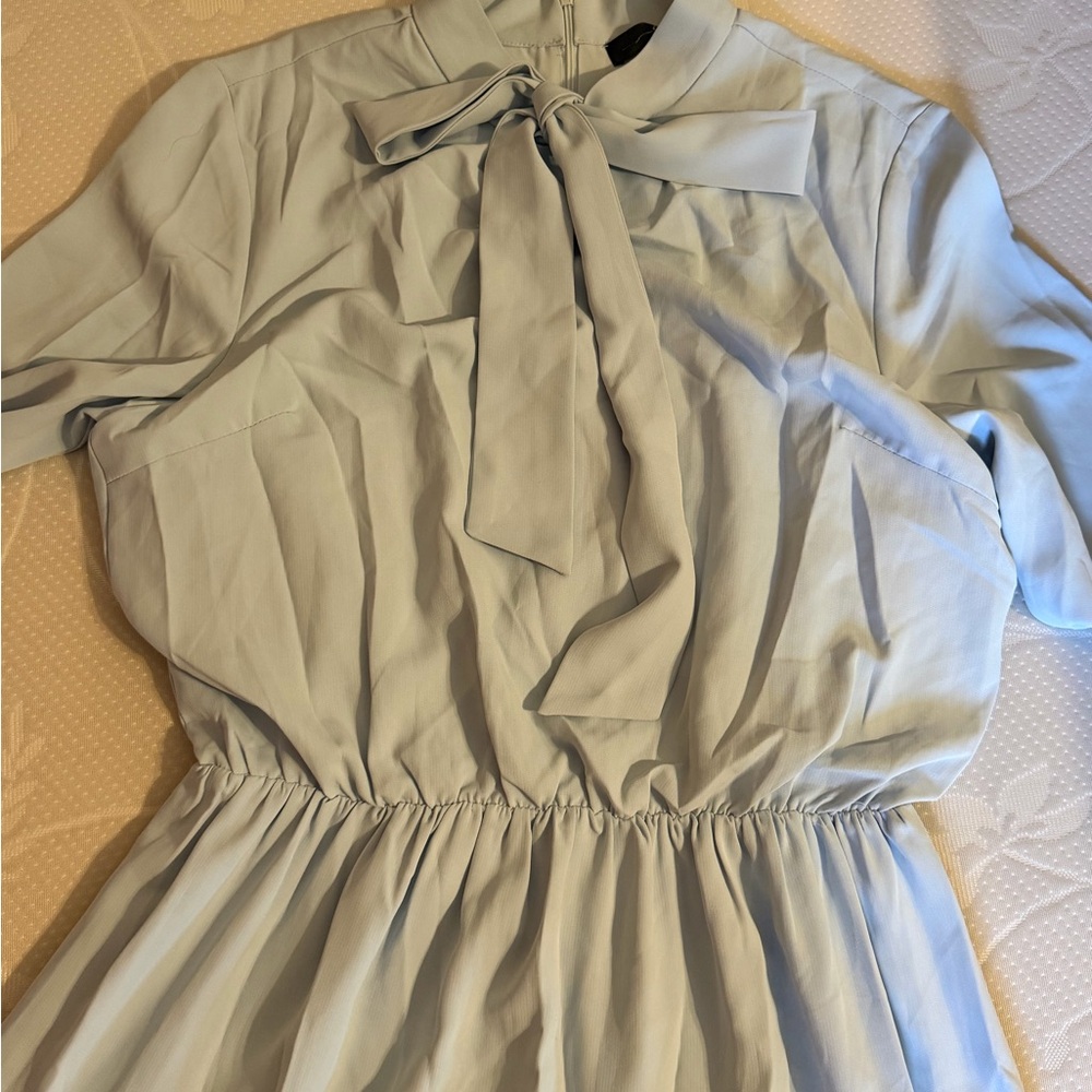 Aqua Elegant Light Blue Women's Dress